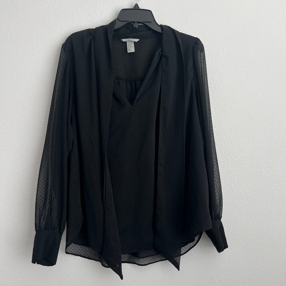 H&M Blouse 12 Black Dotted